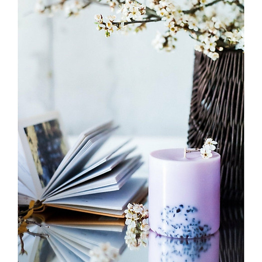 Cách làm nến thơm sáp ong hoa oải hương