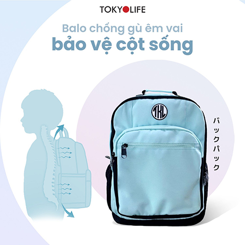 Balo đi học chống gù các màu sắc cho trẻ embr /